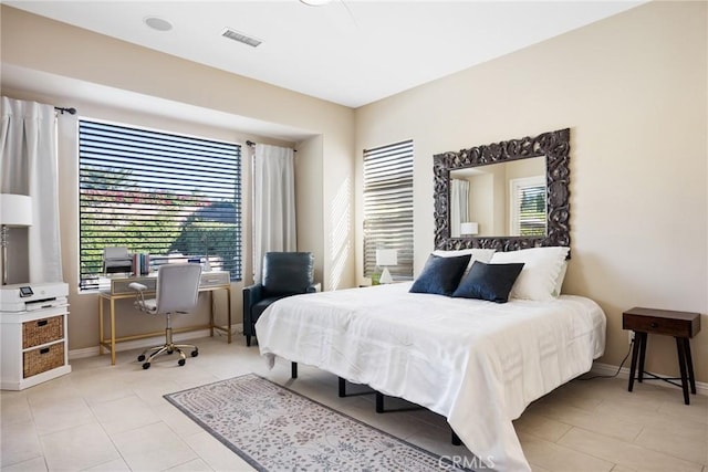 view of tiled bedroom