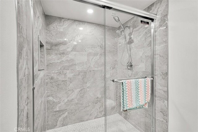 bathroom with walk in shower