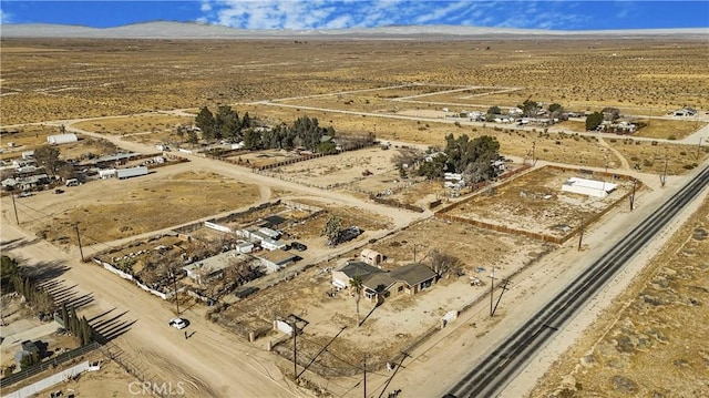 drone / aerial view with a rural view