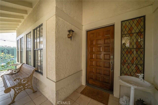 view of doorway to property