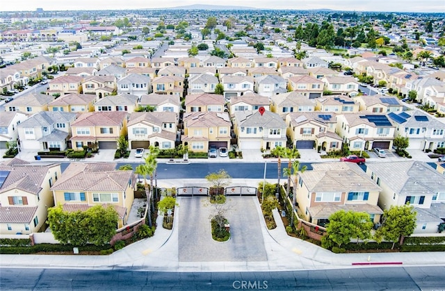 aerial view with a residential view