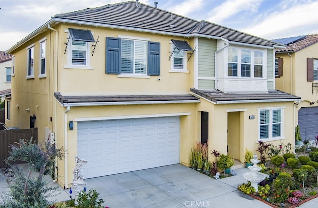 view of front facade with a garage