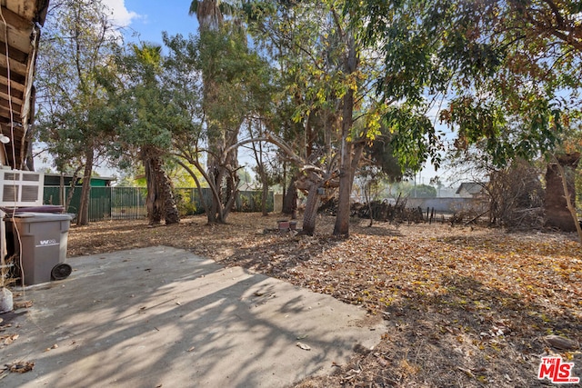 view of yard with a patio