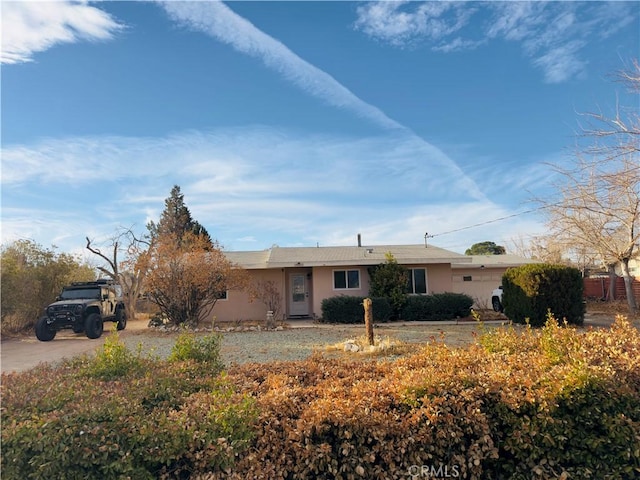 view of single story home