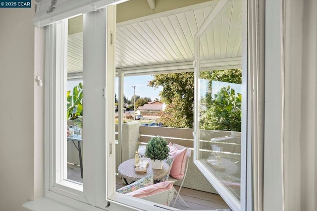 view of doorway to outside