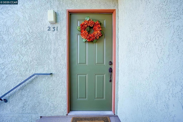 view of doorway to property