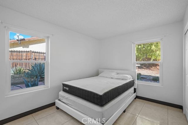 view of tiled bedroom