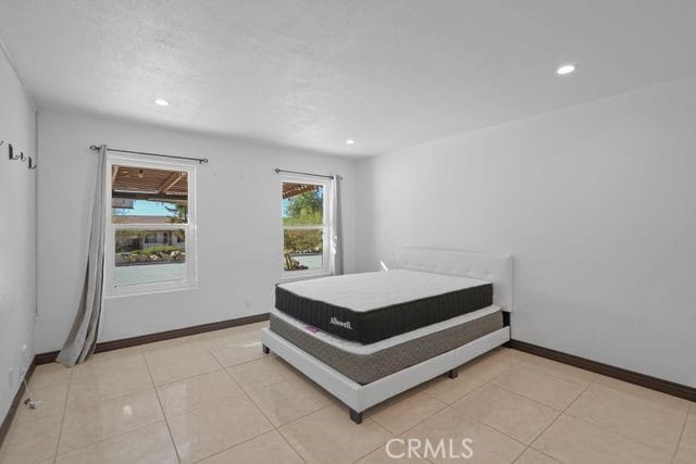 view of tiled bedroom