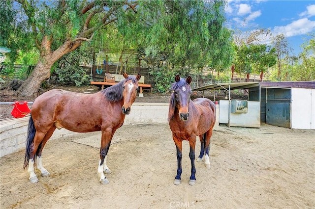 view of horse barn