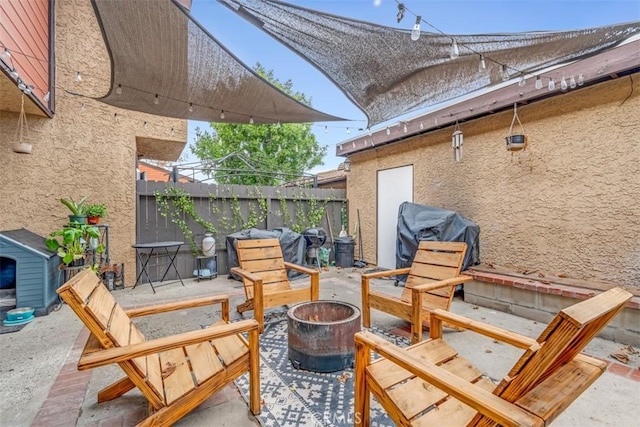 view of patio featuring grilling area