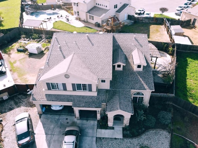 birds eye view of property