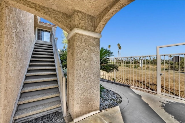 view of stairway