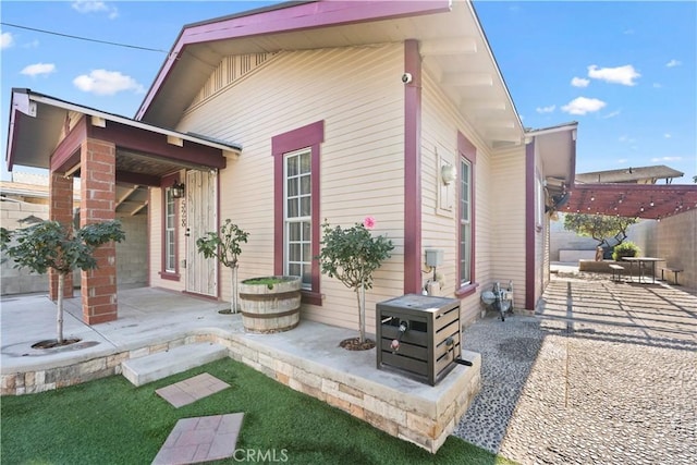 back of house featuring a patio