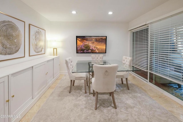 view of dining area