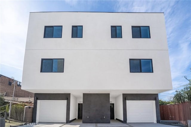 contemporary house with a garage