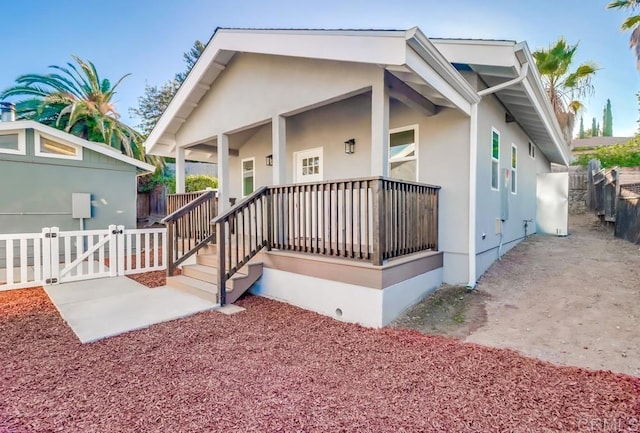 view of front of home featuring a porch