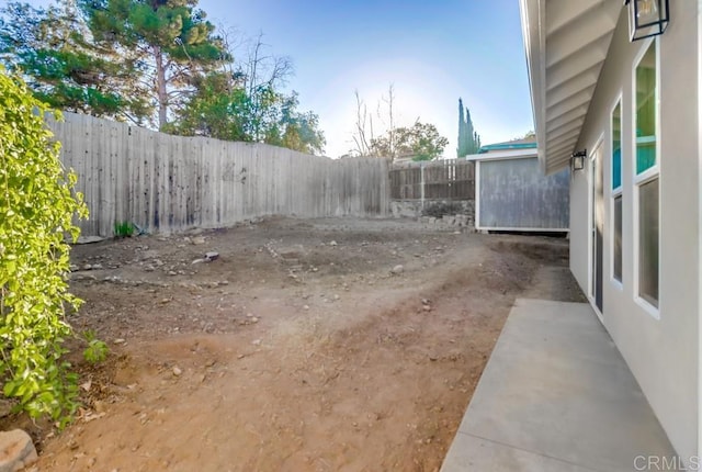 view of yard with a patio