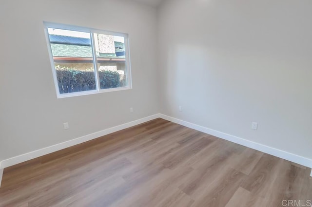 empty room featuring light wood-type flooring