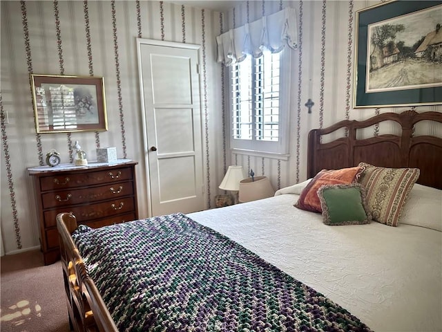 view of carpeted bedroom