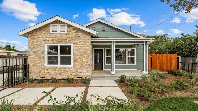 bungalow with covered porch