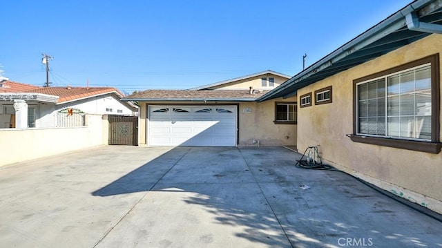 view of home's exterior with a garage