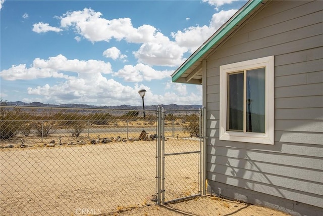 view of side of property featuring a mountain view