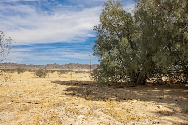 view of mountain feature featuring a rural view