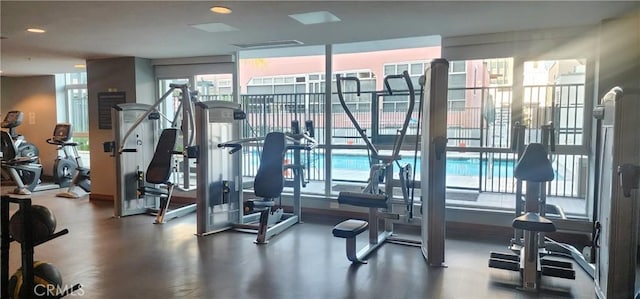 view of exercise room