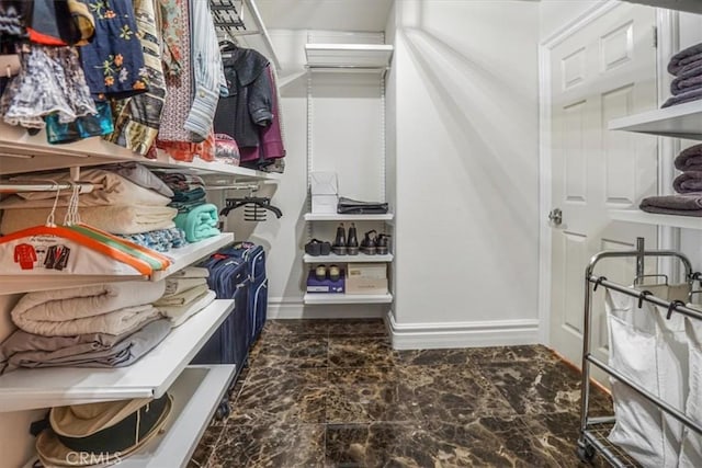 view of walk in closet