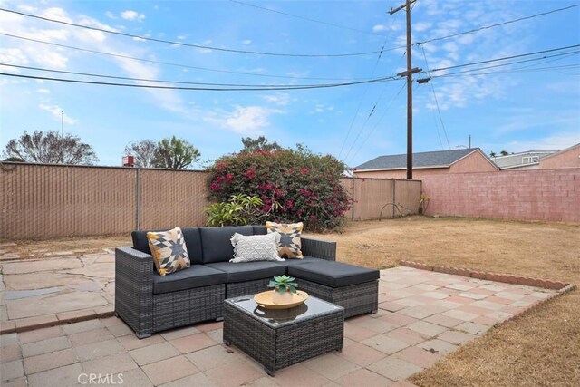 view of patio / terrace featuring outdoor lounge area