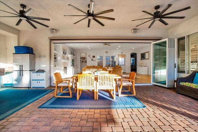 view of dining area