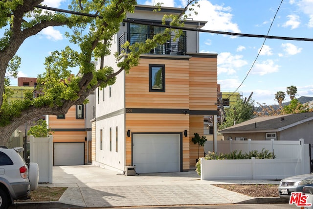 modern home with a garage