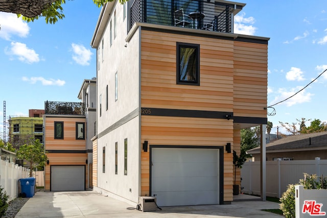 modern home with a garage