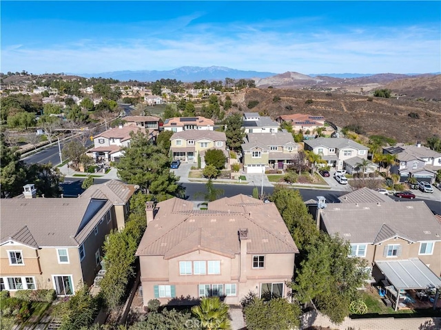 aerial view featuring a mountain view