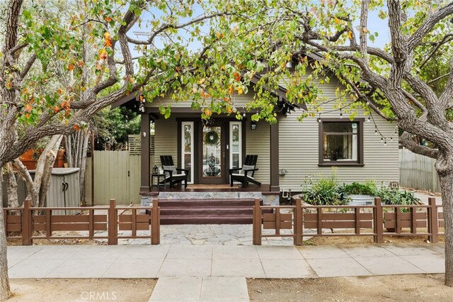 view of front of home with a porch