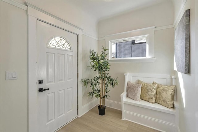 foyer featuring light hardwood / wood-style flooring