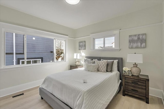 bedroom featuring light hardwood / wood-style floors