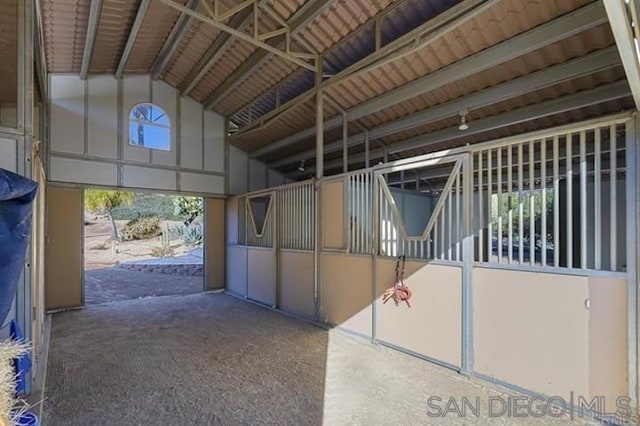 view of horse barn