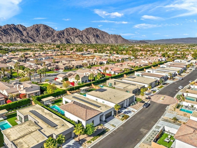 aerial view featuring a mountain view