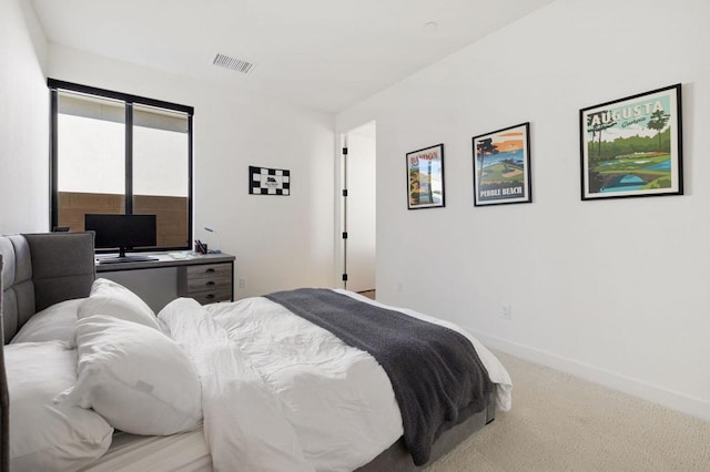 bedroom with carpet floors