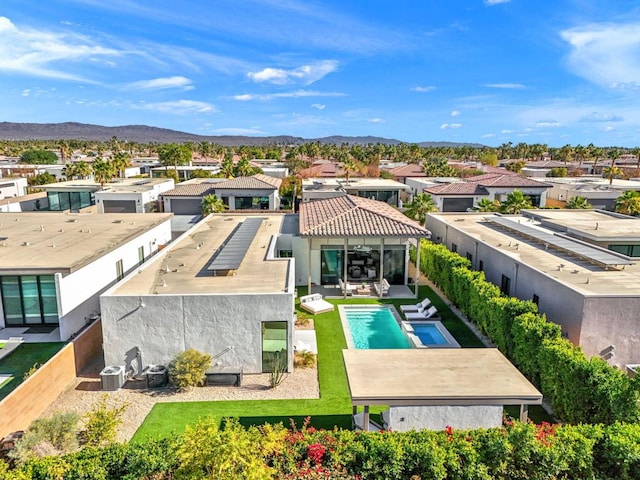 exterior space with a mountain view