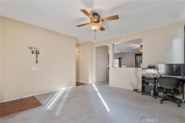 office featuring ceiling fan