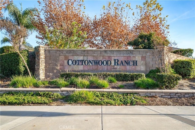 view of community sign