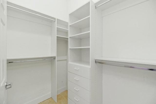 view of walk in closet