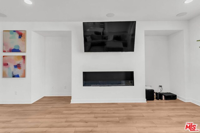 living room featuring light hardwood / wood-style floors