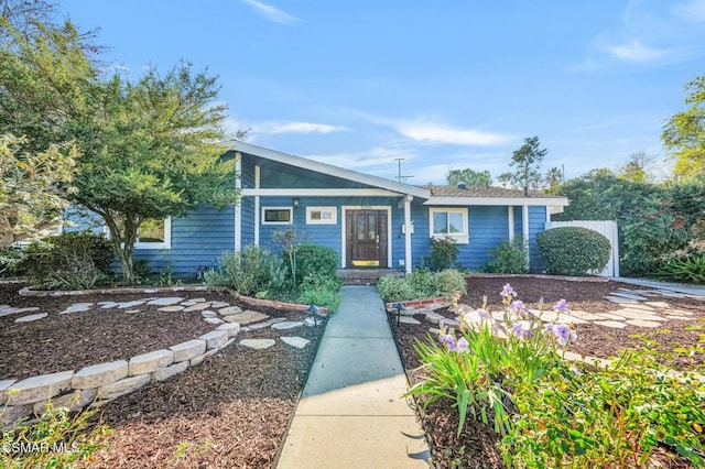 view of front of home