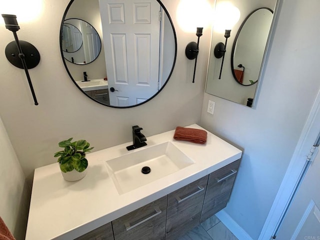 bathroom with vanity