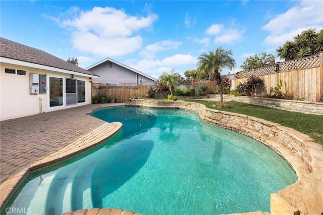 view of pool with a patio