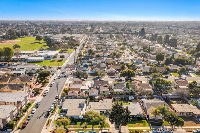 aerial view with a residential view