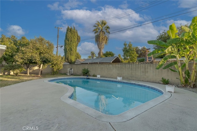 view of pool featuring a patio area